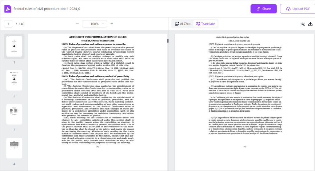 Side-by-Side Bilingual Comparison for Verification