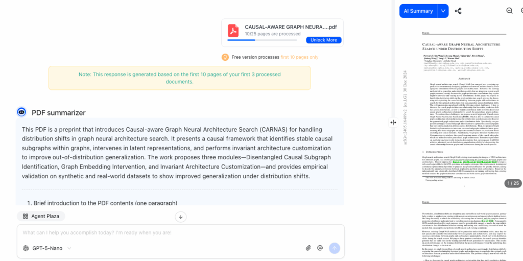 Tool 5: iWeaver AI: The Intelligent PDF Document Summarizer for Research Papers