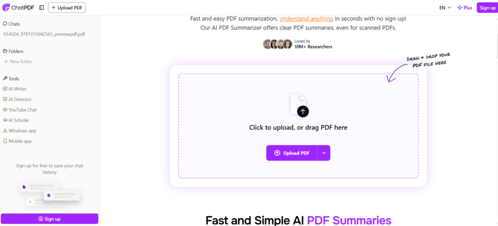 ChatPDF – Interactive AI PDF Assistant for Summaries