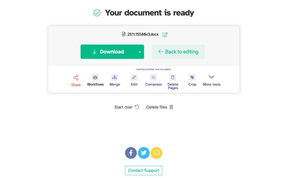 Sejda – OCR-Powered Free PDF to Word Converter for Scanned Docs