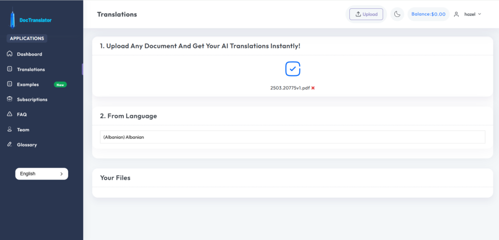 DocTranslator – Simple and Free Online Translation