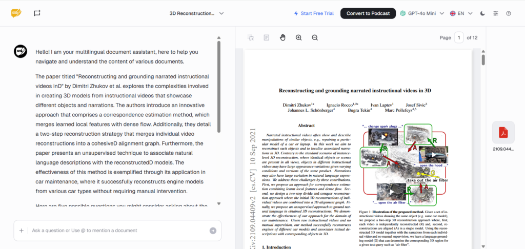 8. AskYourPDF – Powerful Engine, Weak on UX
