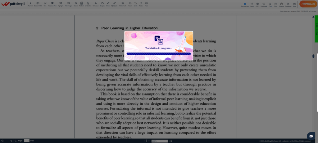 PDFSimpli – All-in-One PDF Translator and Editor
