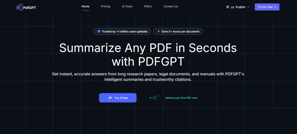 PDFgpt.io – Chat-Based PDF Summarizer