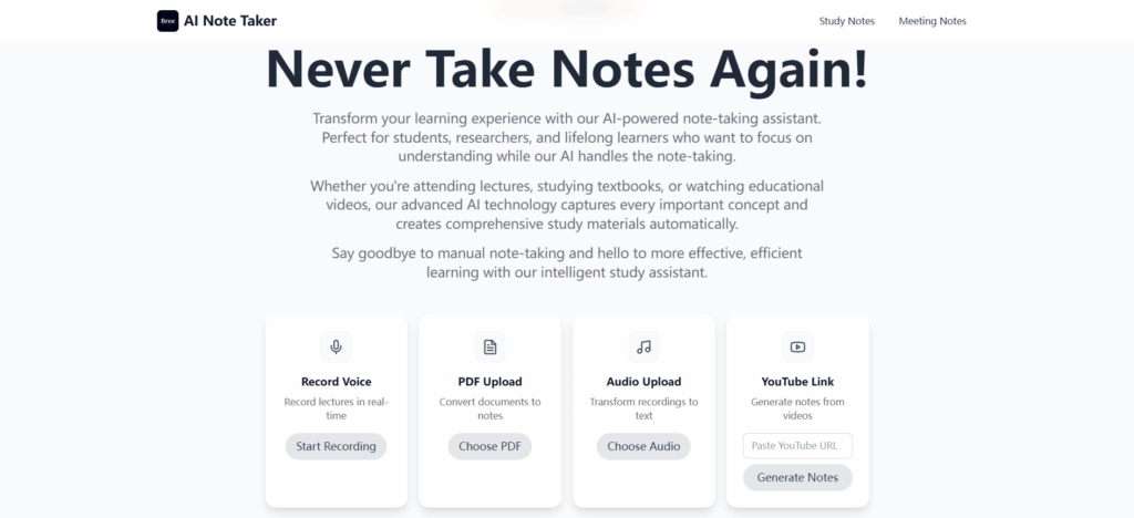 NotetakerAI: Precision PDF to Notes for Technical Documents