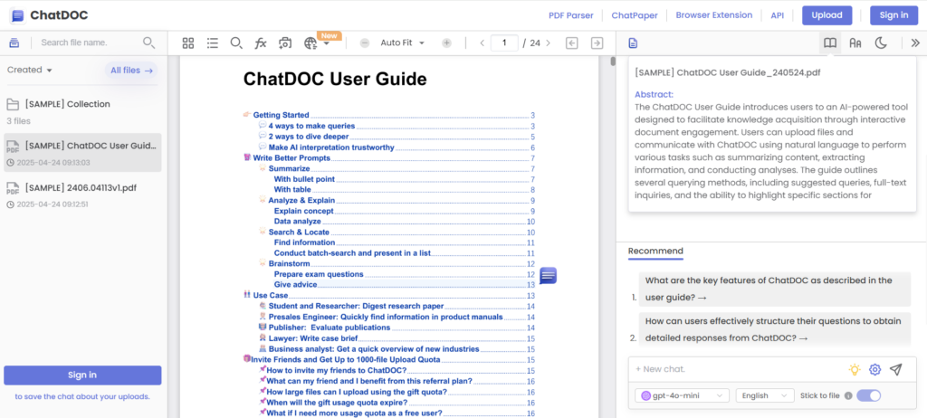 ChatDOC – Technical PDF Analysis AI Specialist