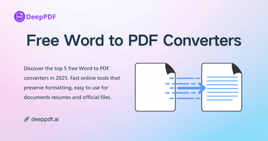 5 Best Free Word to PDF Converters in 2025 | Fast & Online Tools