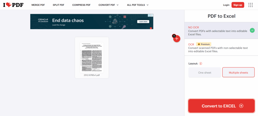 iLovePDF - Convert pdf to excel free online inside an all-in-one PDF toolbox