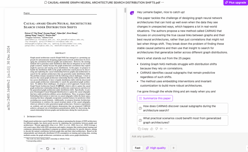 Tool 4: ChatPDF: The Intelligent PDF Document Summarizer for Research Papers​