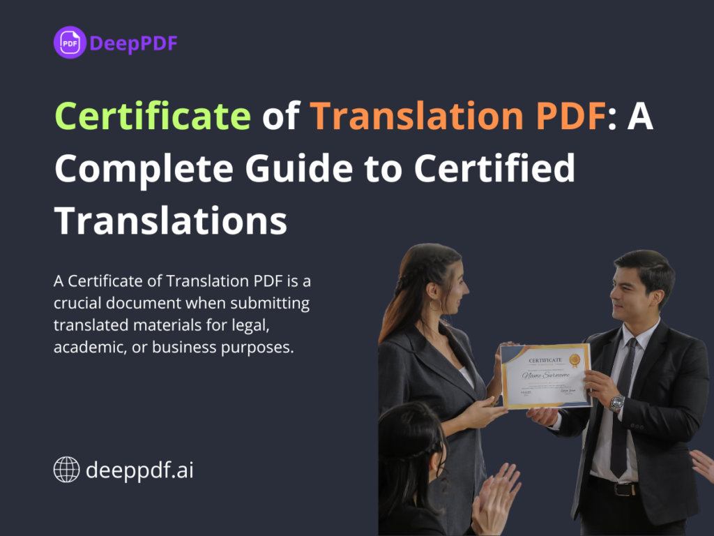 Certificate of Translation PDF – How to Get a Certified Translation