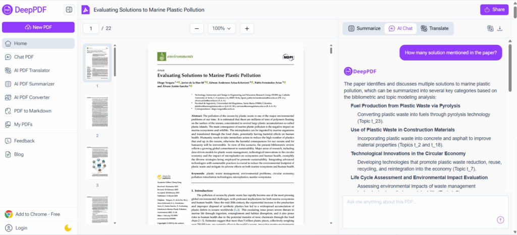 DeepPDF — The Academic Powerhouse for Chatting with PDFs