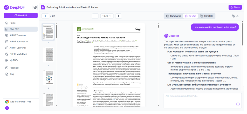 DeepPDF.ai – Advanced Academic PDF Analysis AI