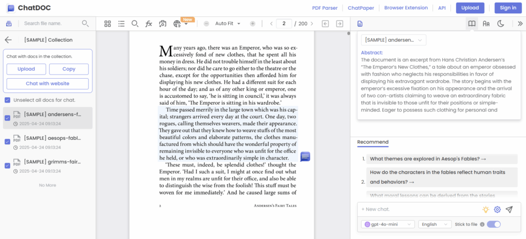 ChatDoc – Academic-Focused AI Reader