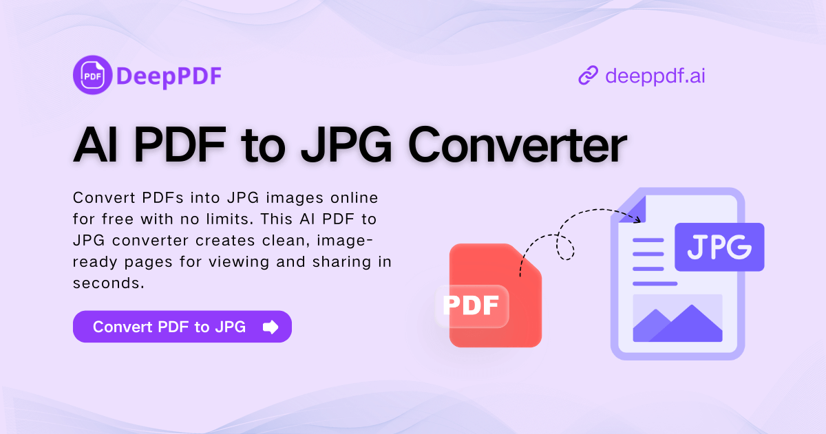 Free PDF to JPG Converter with AI – Online & Unlimited