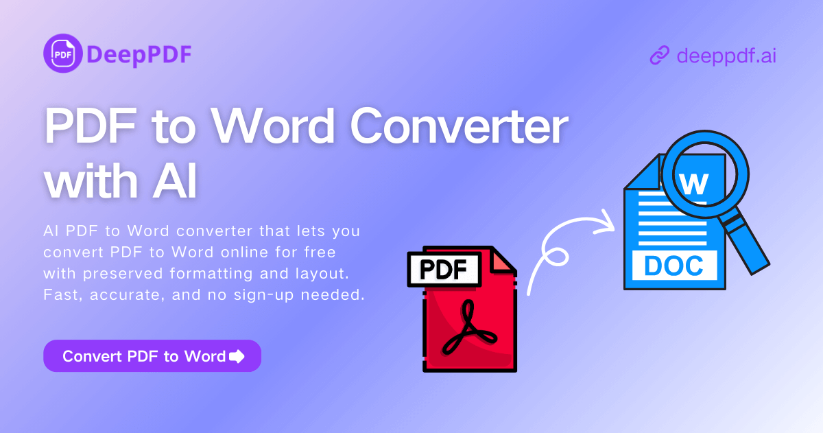 Free PDF to Word Converter with AI – Online, No Sign-Up